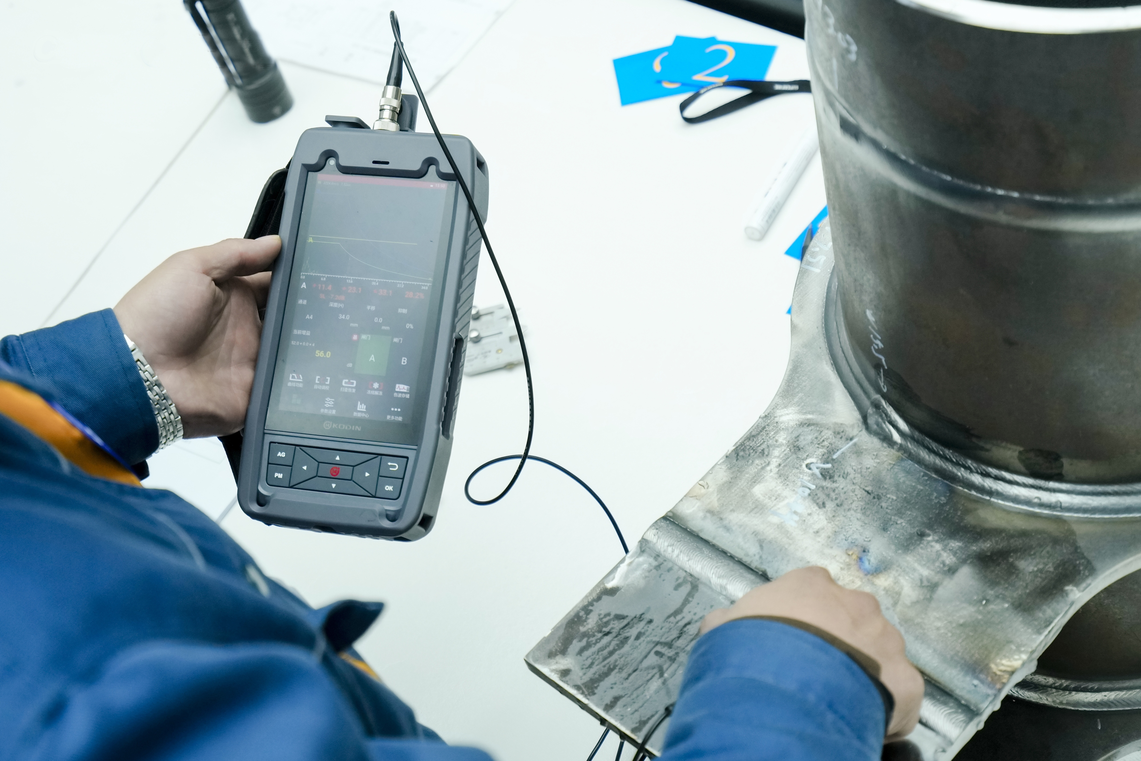 KODIN 6A-UT作為中國工程建設(shè)焊接協(xié)會指定裁判用機參加賽事